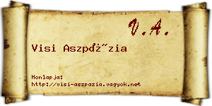 Visi Aszpázia névjegykártya